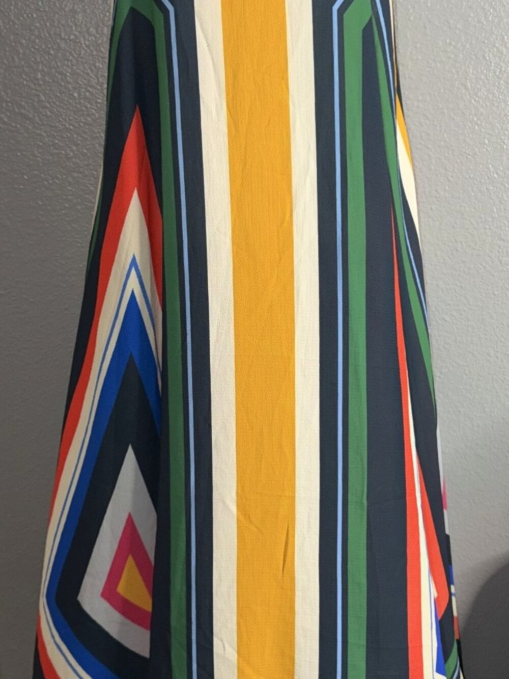 Jealous Tomato Geometric Stripe Maxi Dress Multicolor Trapeze M